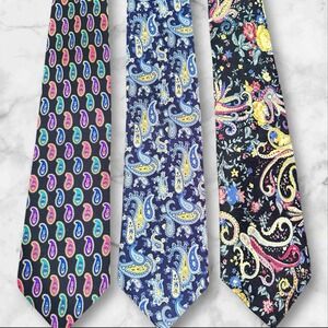 Lot of 3 Silk Neckties Bundle Bullock & Jones
